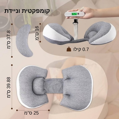 ™PillowRid-כרית תמיכה ייעודית להריון שנועדה להעניק תמיכה לבטן בזמן מנוחה ושינה